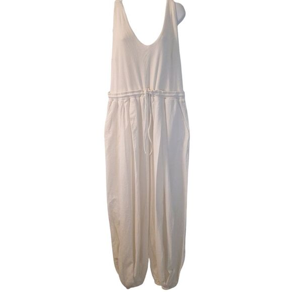 Free People Zon jump suit onesie one piece off white size XL - Picture 2 of 6
